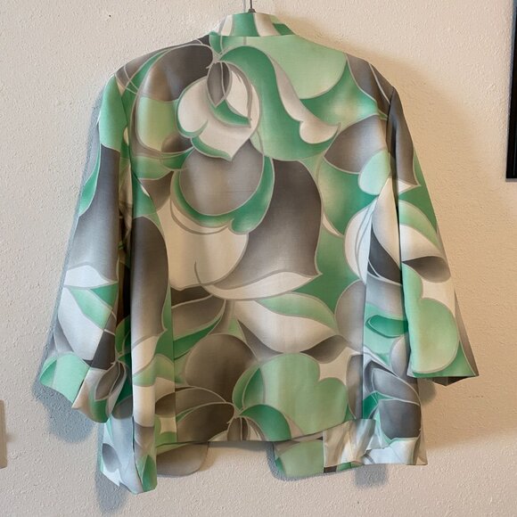 Alfred Dunner Mandarin collar blazer with pockets - Picture 4 of 4